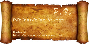 Pórszász Viktor névjegykártya